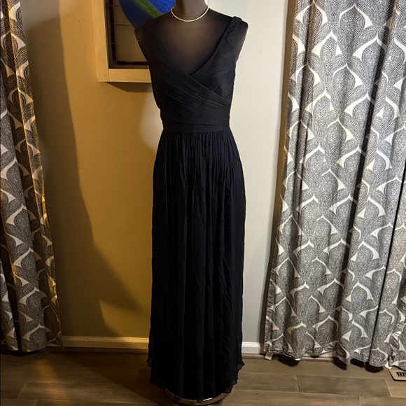 J Crew 100% Silk Chiffon Formal Gown SZ 4 - Picture 2 of 12